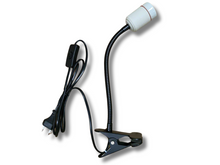 Cargar imagen en el visor de la galería, Portalámparas de pinza con interruptor - ReptilHábitat