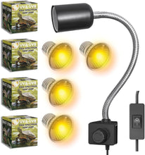 Cargar imagen en el visor de la galería, Kit 4 bombillas UVB 3.0 25W y 50W + Portalámparas
