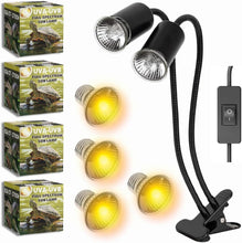 Cargar imagen en el visor de la galería, Kit 4 bombillas UVB 3.0 25W y 50W + Portalámparas
